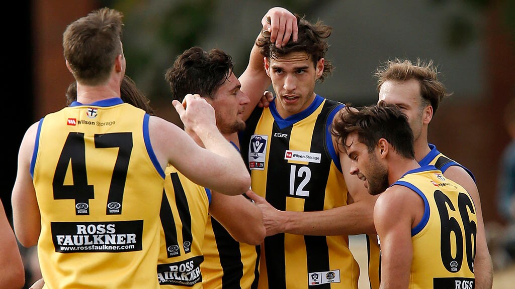 190513-King_h.jpg Max headlined VFL news, but it was three emerging defenders who shone in a thriller at Victoria Park. - St Kilda Saints,Max King,Jonathon Marsh,Brandon White,Nick Hind
